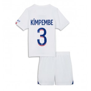Maillot de foot Paris Saint-Germain Presnel Kimpembe #3 Extérieur enfant 2023-24 Manches Courte (+ pantalon court)